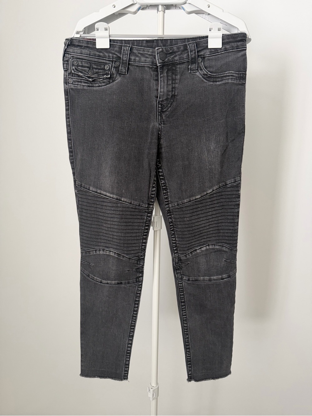 True Religion- Black Moto Skinny Jeans